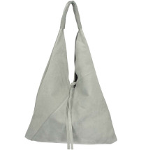 Szürke bőr táska velúr kivitelben 184