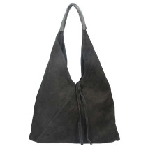 Fekete bőr táska velúr kivitelben 184