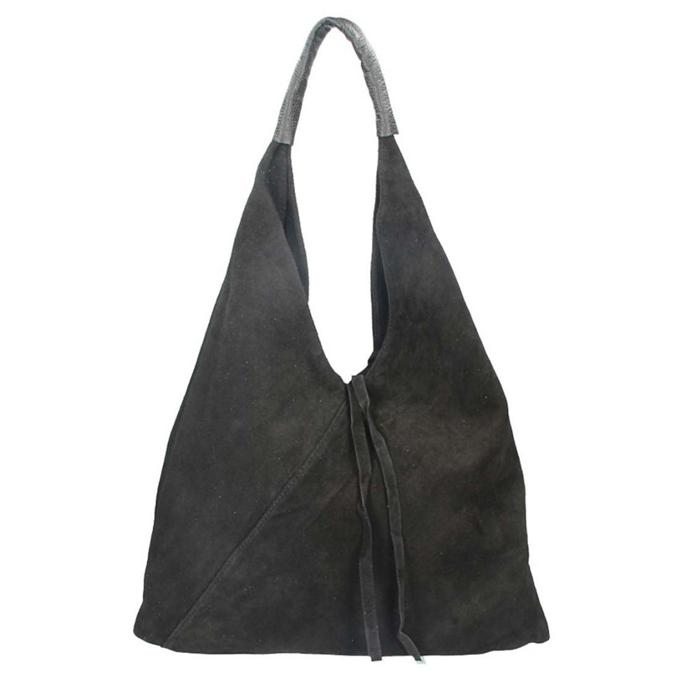 Fekete bőr táska velúr kivitelben 184