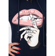 Ruha meghosszabbított hátsó és színes nyomtatott elülső MI64632 sötétkék