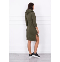 Ruha meghosszabbított hátsó és színes nyomtatott elülső MI64632 khaki