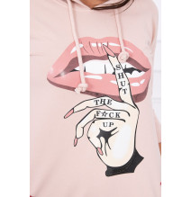 Ruha meghosszabbított hátsó és színes nyomtatott elülső MI64632 por bézs