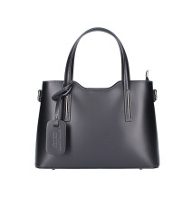 Fekete bőr kézitáska, 1364, Olaszországban gyártva