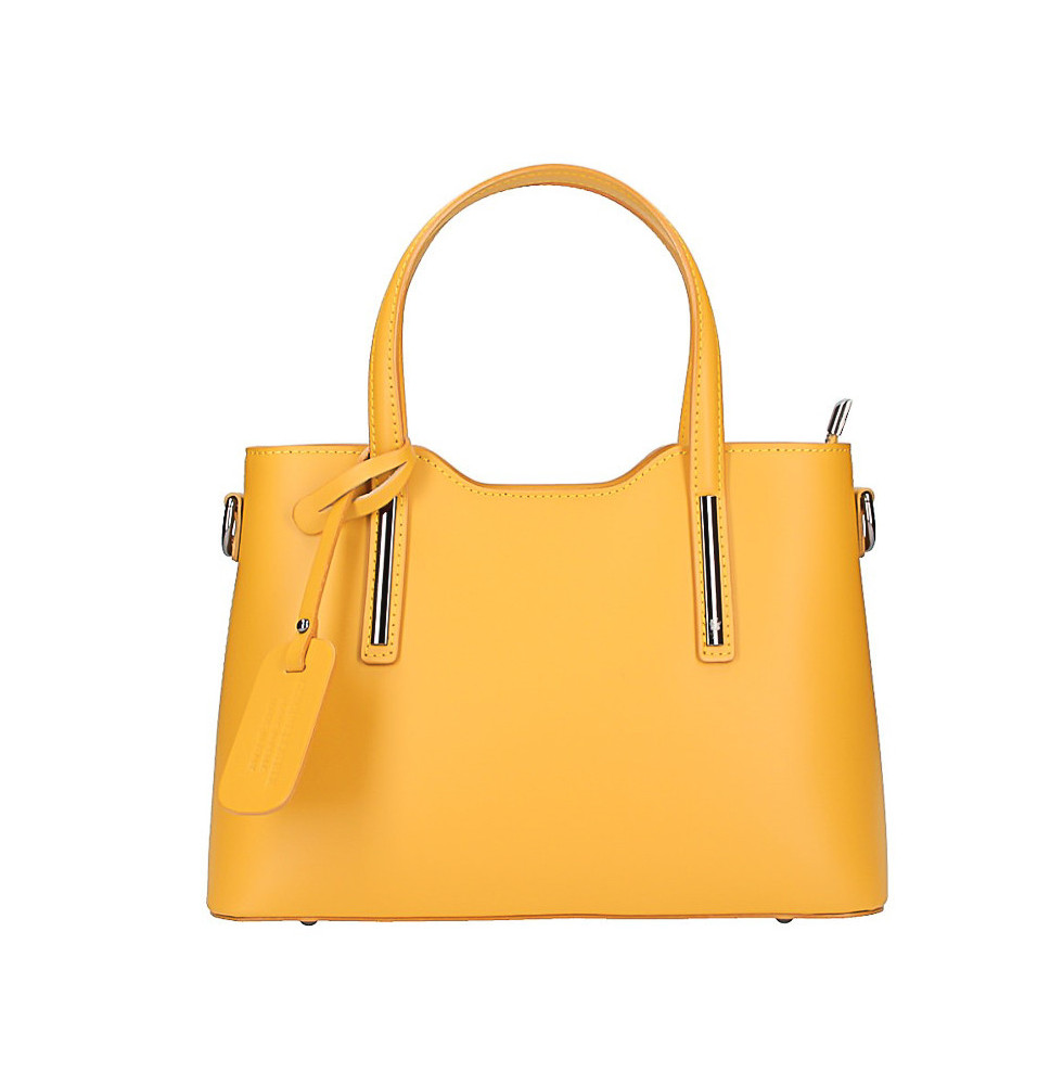 Okker bőr kézitáska 1364 Készült Olaszországban