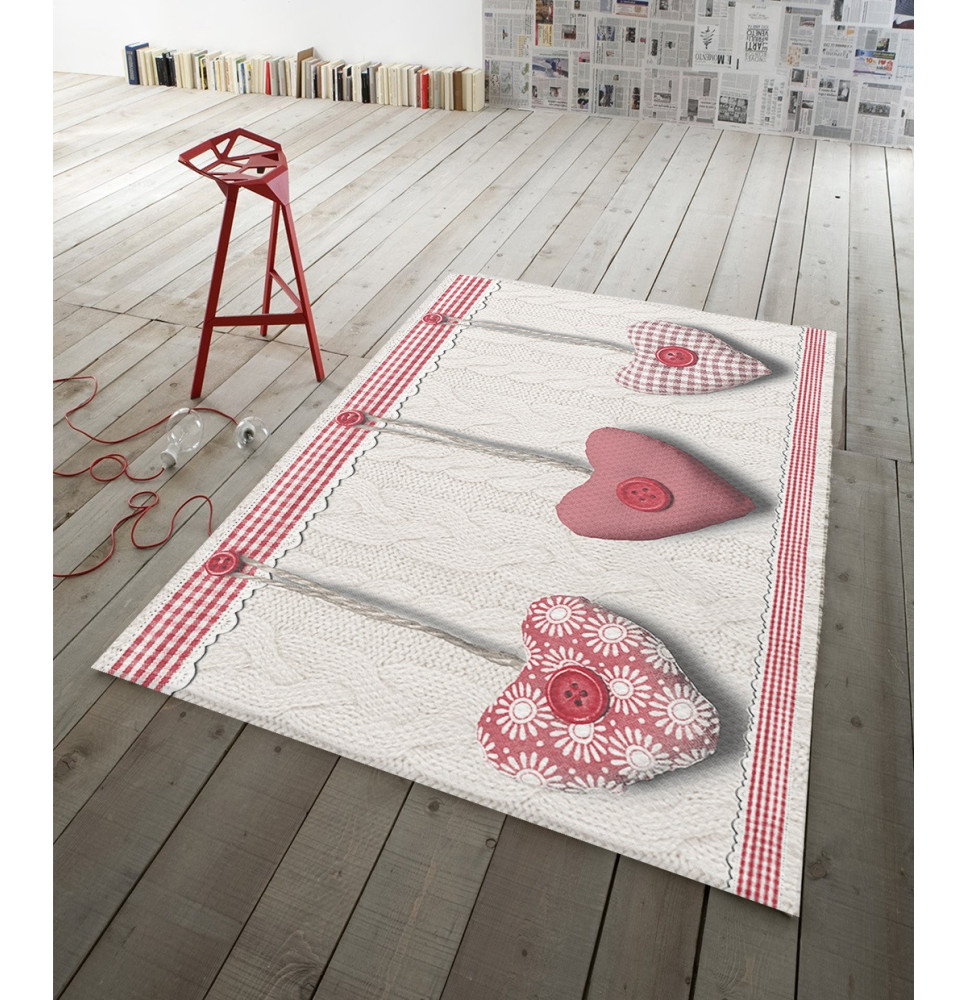 Szőnyeg Szívek piros