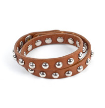 Női bőr karkötő 846 konyak, Olaszországban készült