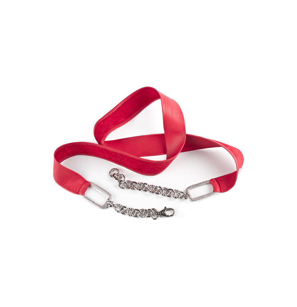 Női bőr 946 vörös bőr öv Olaszországban