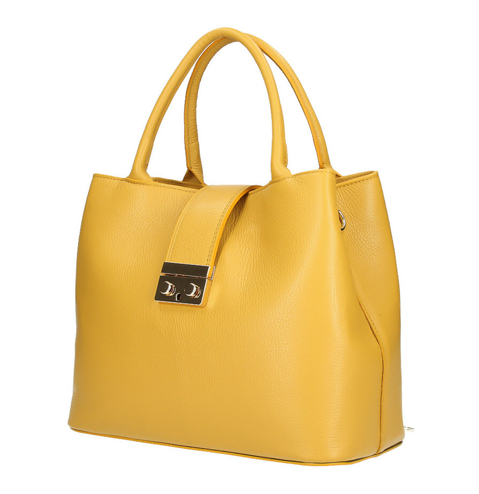 Okker bőr kézitáska 1137