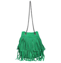 Suede bojt bőr kézitáska 429 zöld