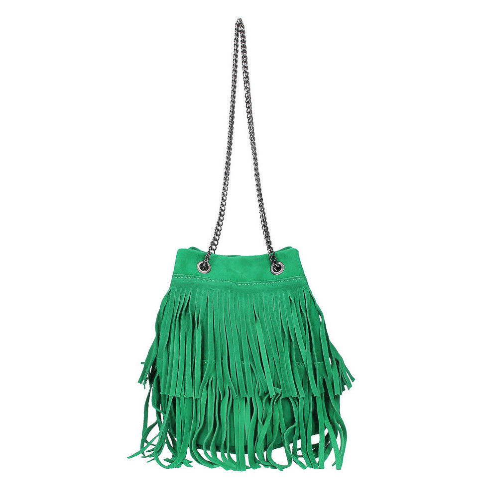 Suede bojt bőr kézitáska 429 zöld