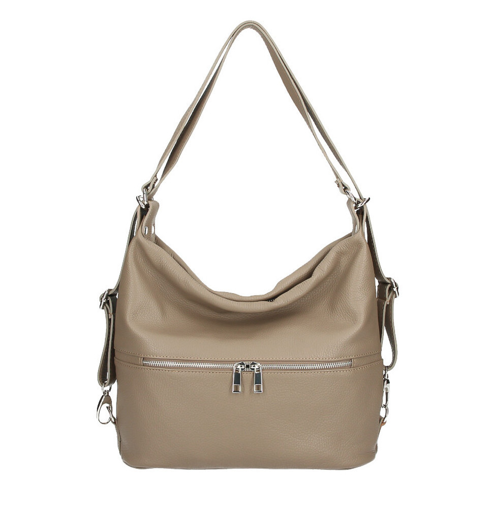 Bőr válltáska / hátizsák 328 sötét szürke-barna