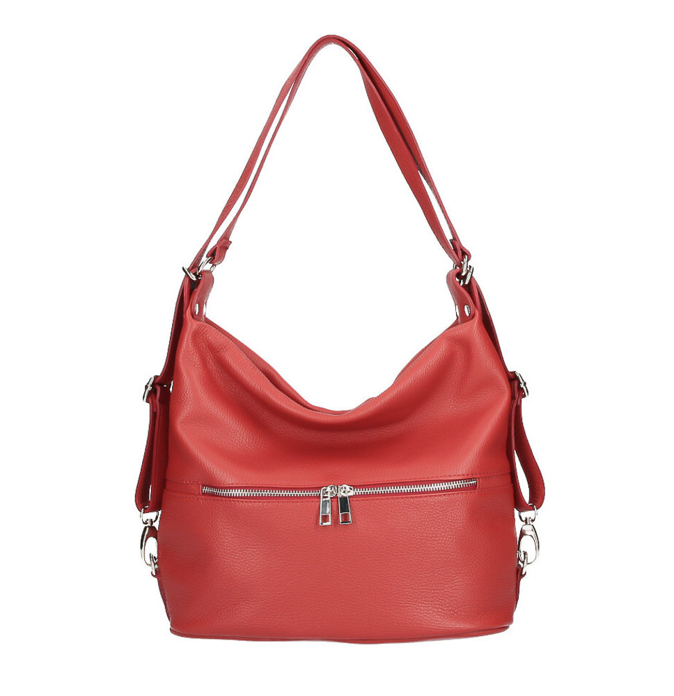 Bőr válltáska / hátizsák 328 sötétvörös