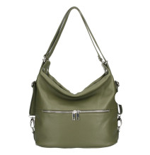 Bőr válltáska / hátizsák 328 katonai zöld