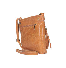 Bőr válltáska 727 cián