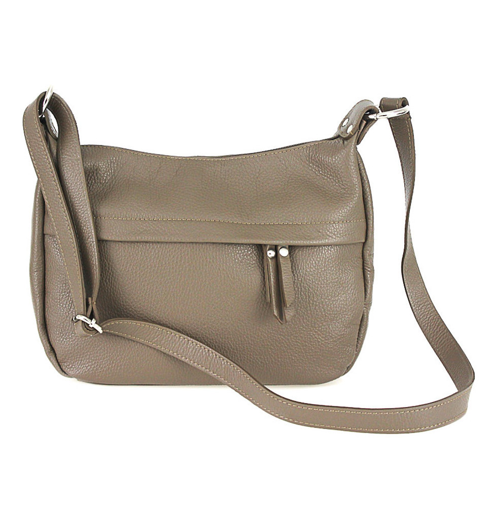 Bőr válltáska 392 sötét szürke-barna. Olaszországban gyártva