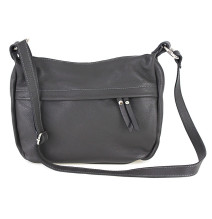 Bőr válltáska 392 sötét szürke Gyártva Olaszországban