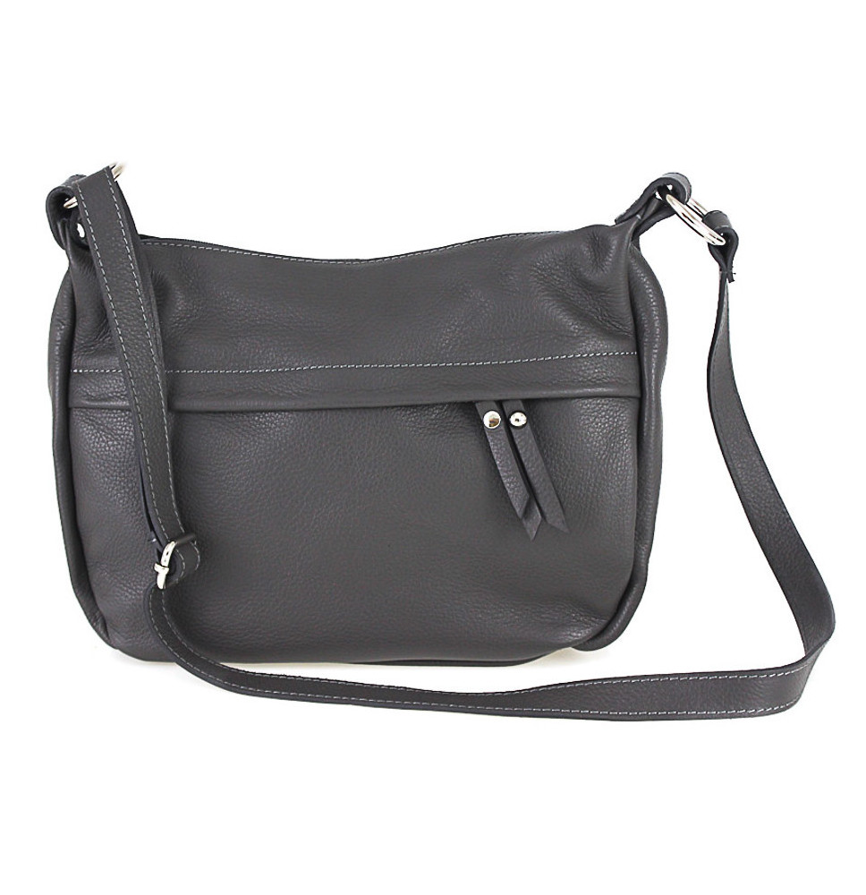 Bőr válltáska 392 sötét szürke Gyártva Olaszországban