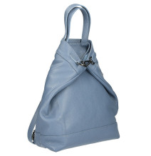 Bőr hátizsák MI344 sötétkék Készült Olaszországban