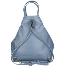 Bőr hátizsák MI344 sötétkék Készült Olaszországban