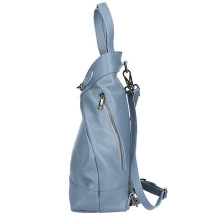 Bőr hátizsák MI344 sötétkék Készült Olaszországban