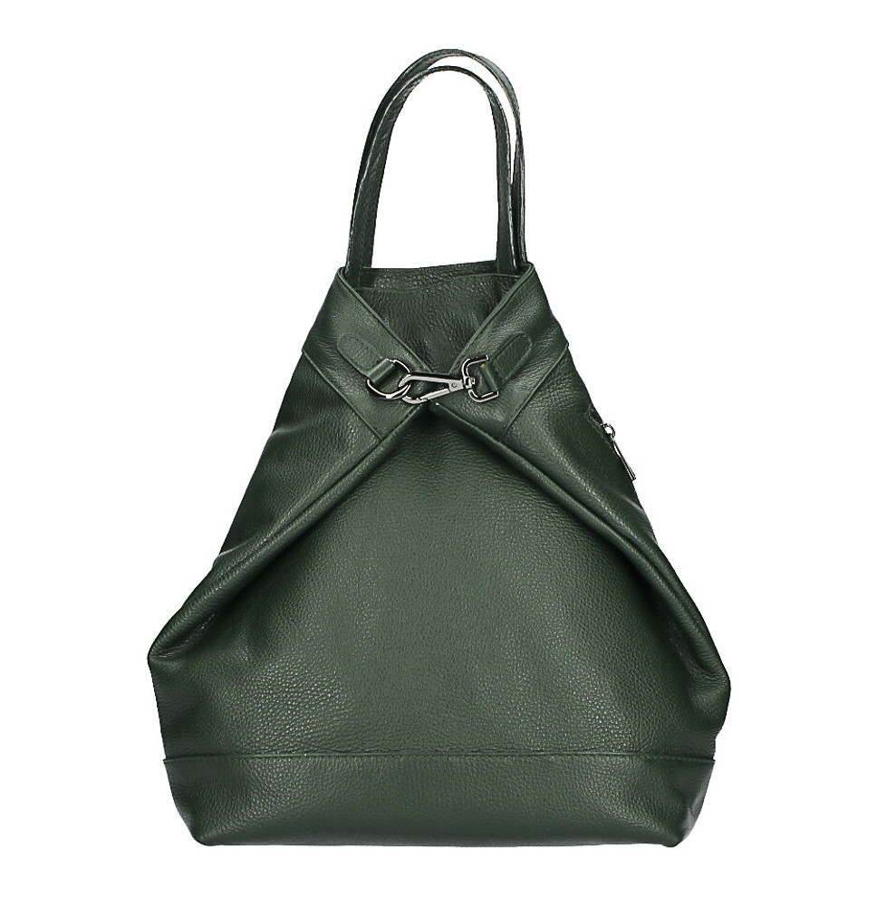 Bőr hátizsák MI344 sötétkék Készült Olaszországban