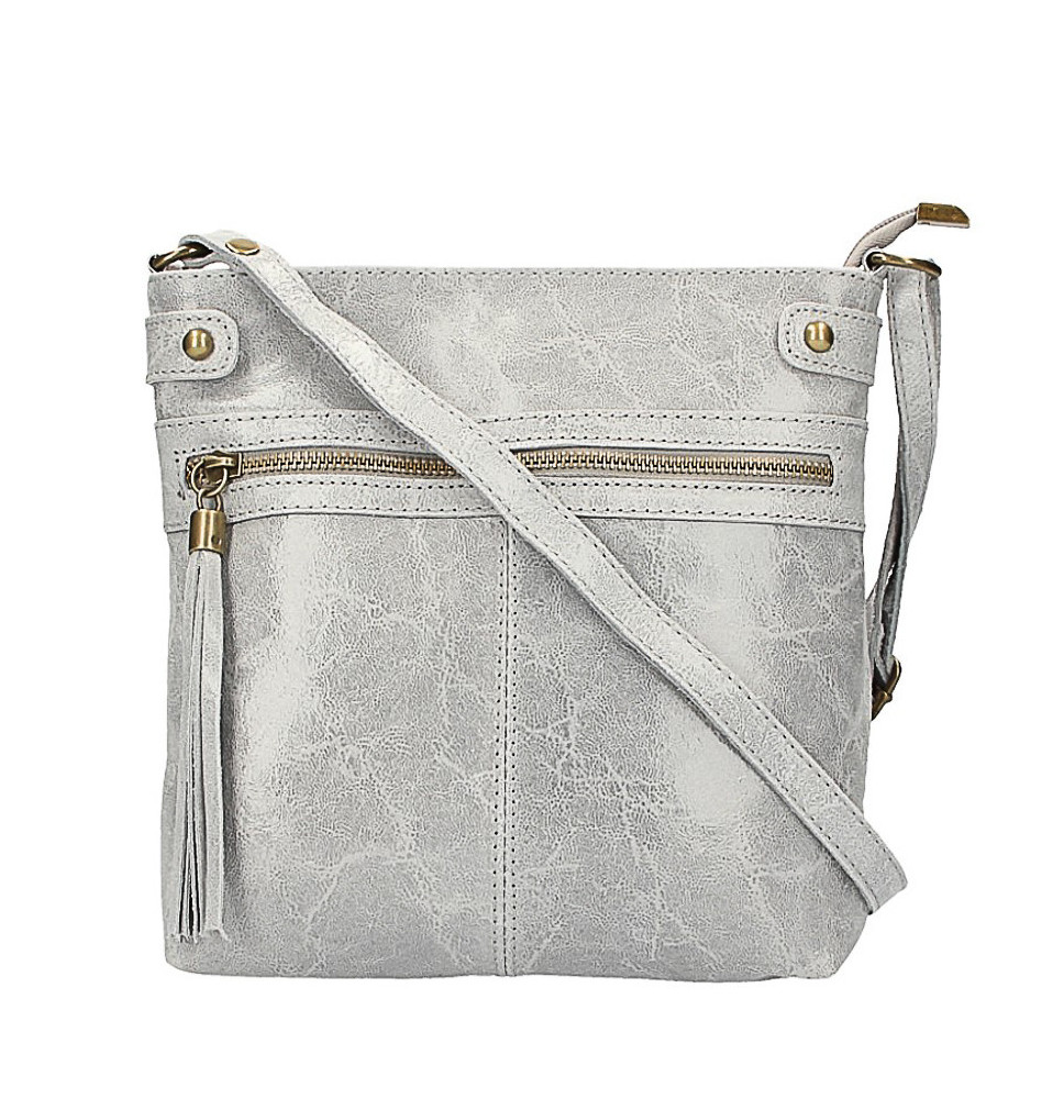 Bőr válltáska 727 szürke