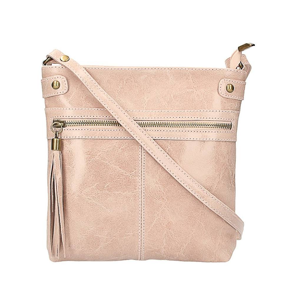 Bőr válltáska 727 rózsaszín