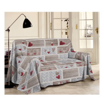 Takaró a kanapén Shabby piros