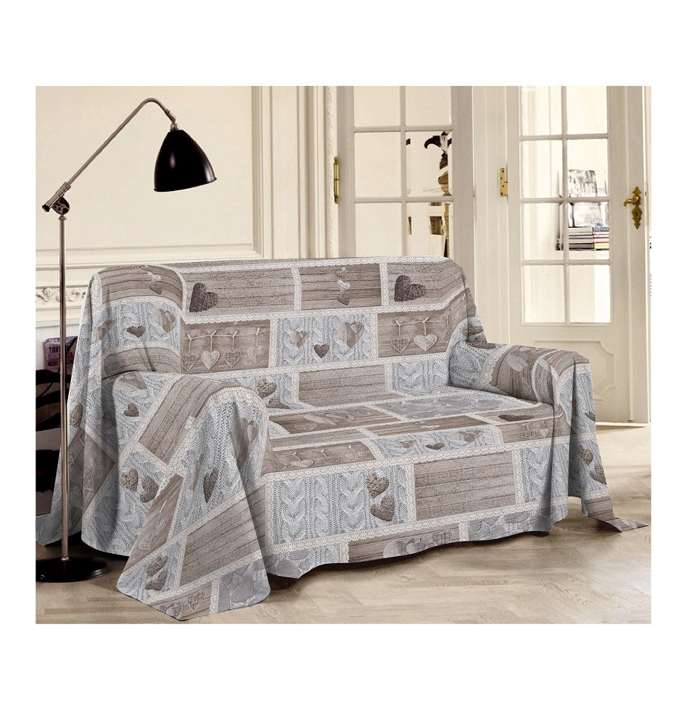 Takaró a kanapén Shabby bézs