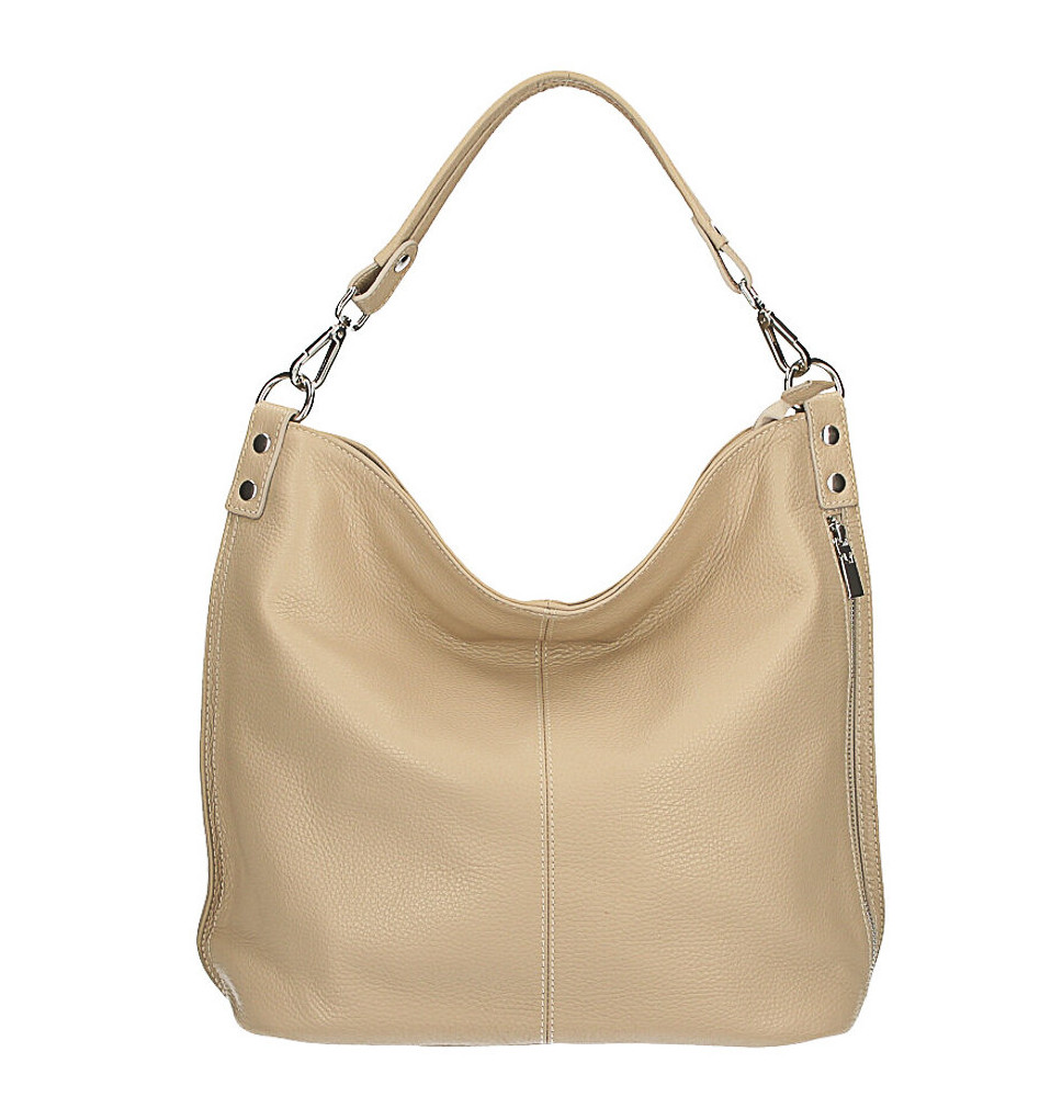 Bőr válltáska 981 szürke-barna Olaszországban készült