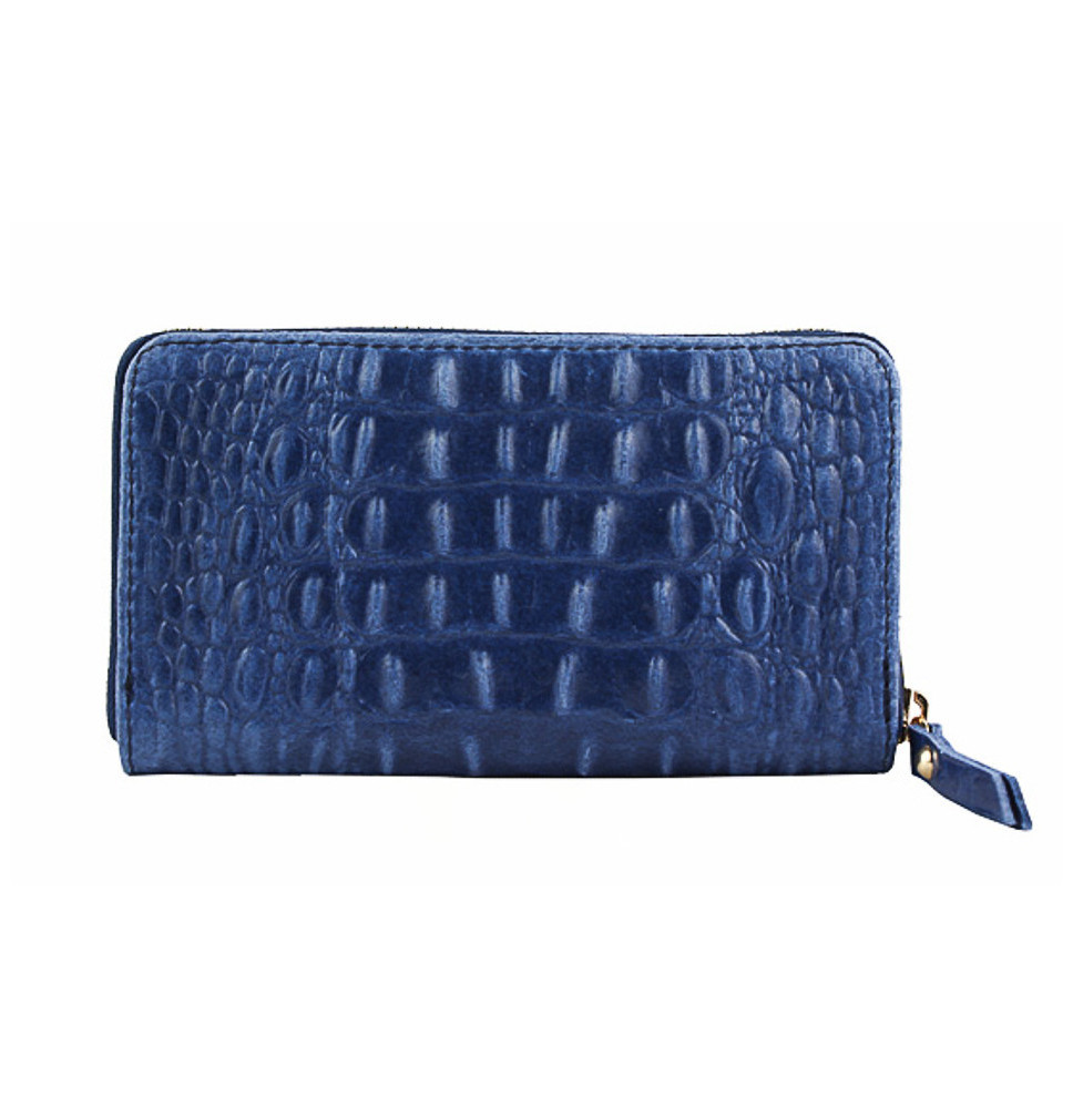 Női bőr pénztárca 382 kék Olaszországban gyártva