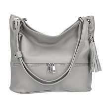 Bőr válltáska MI143 szürke Olaszországban gyártott