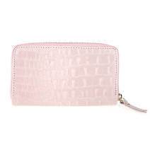 Női bőr pénztárca 382 rózsaszín Olaszországban gyártva