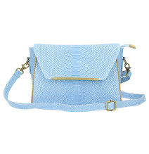 Bőr válltáska 528 ég kék