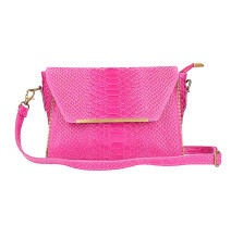 Bőr válltáska 528 fukszia Made in Italy