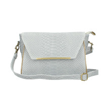 Bőr válltáska 528 szürke Made in Italy