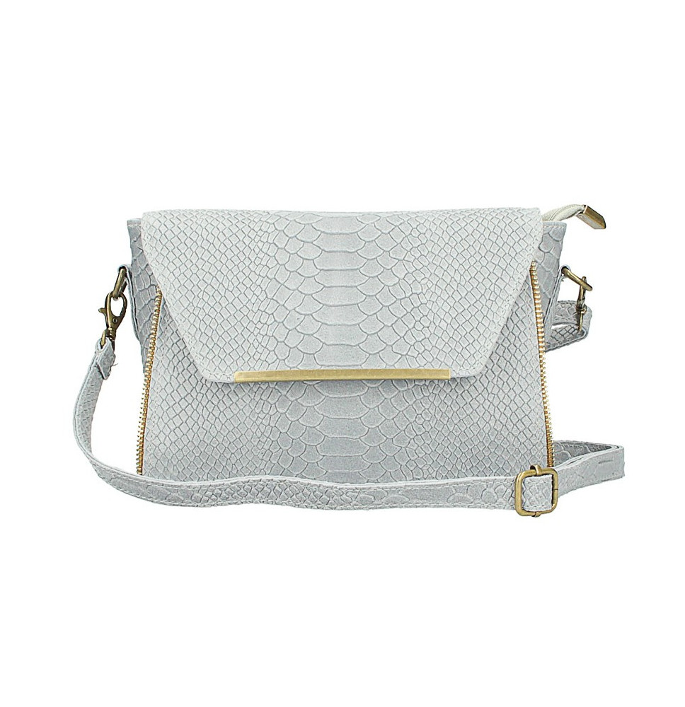 Bőr válltáska 528 szürke Made in Italy