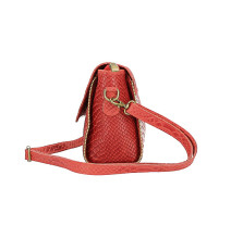 Bőr válltáska 528 por rózsaszín Made in Italy