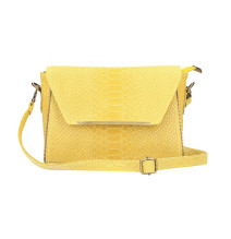 Bőr válltáska 528 okker Made in Italy