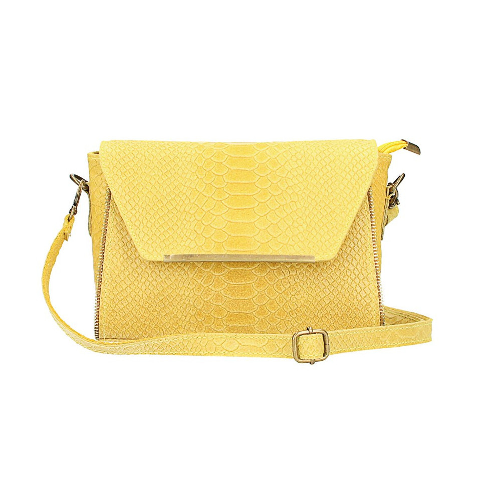 Bőr válltáska 528 okker Made in Italy