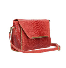 Bőr válltáska 528 okker Made in Italy