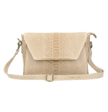 Bőr válltáska 528 szürkésbarna Made in Italy