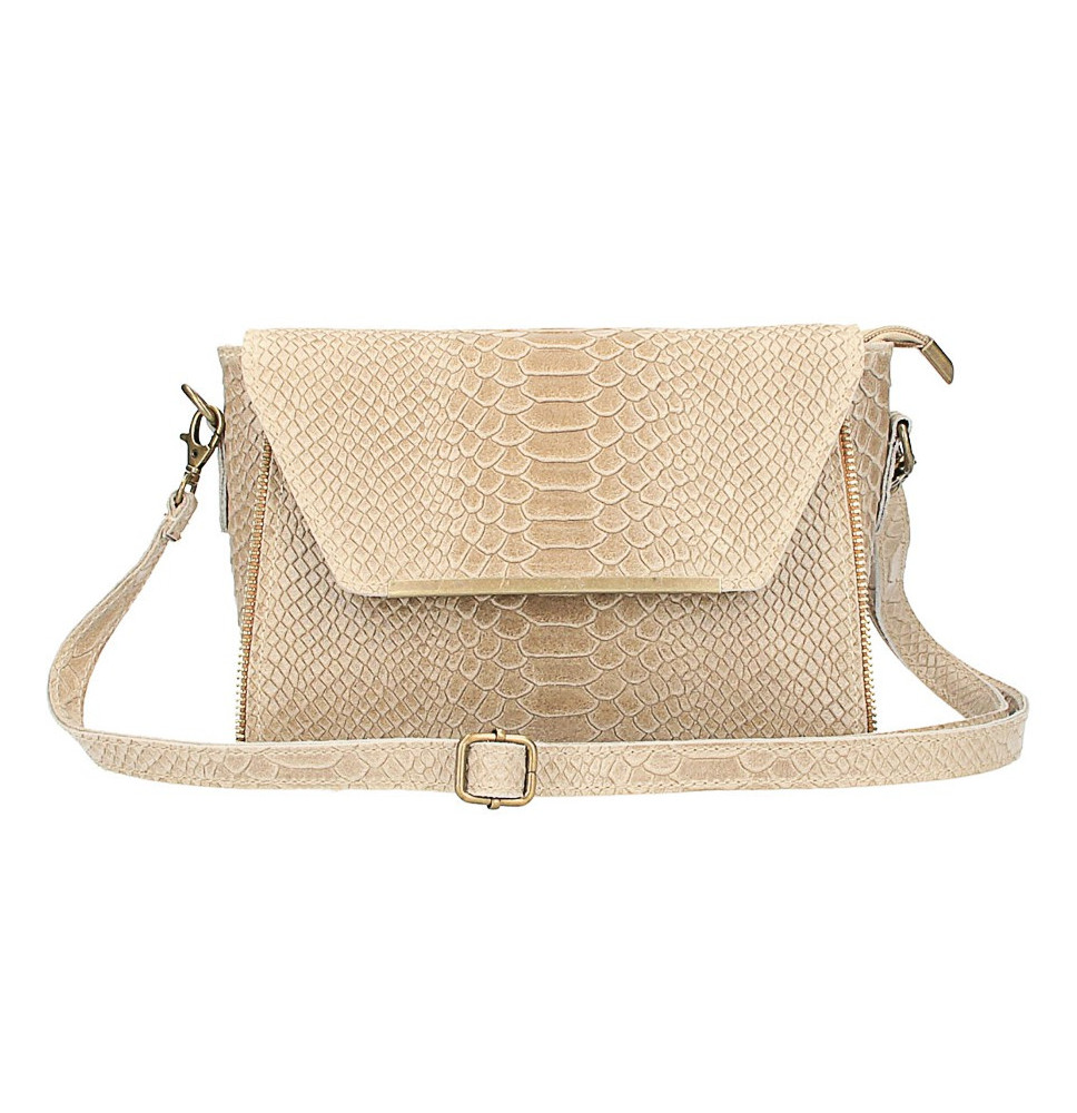 Bőr válltáska 528 szürkésbarna Made in Italy