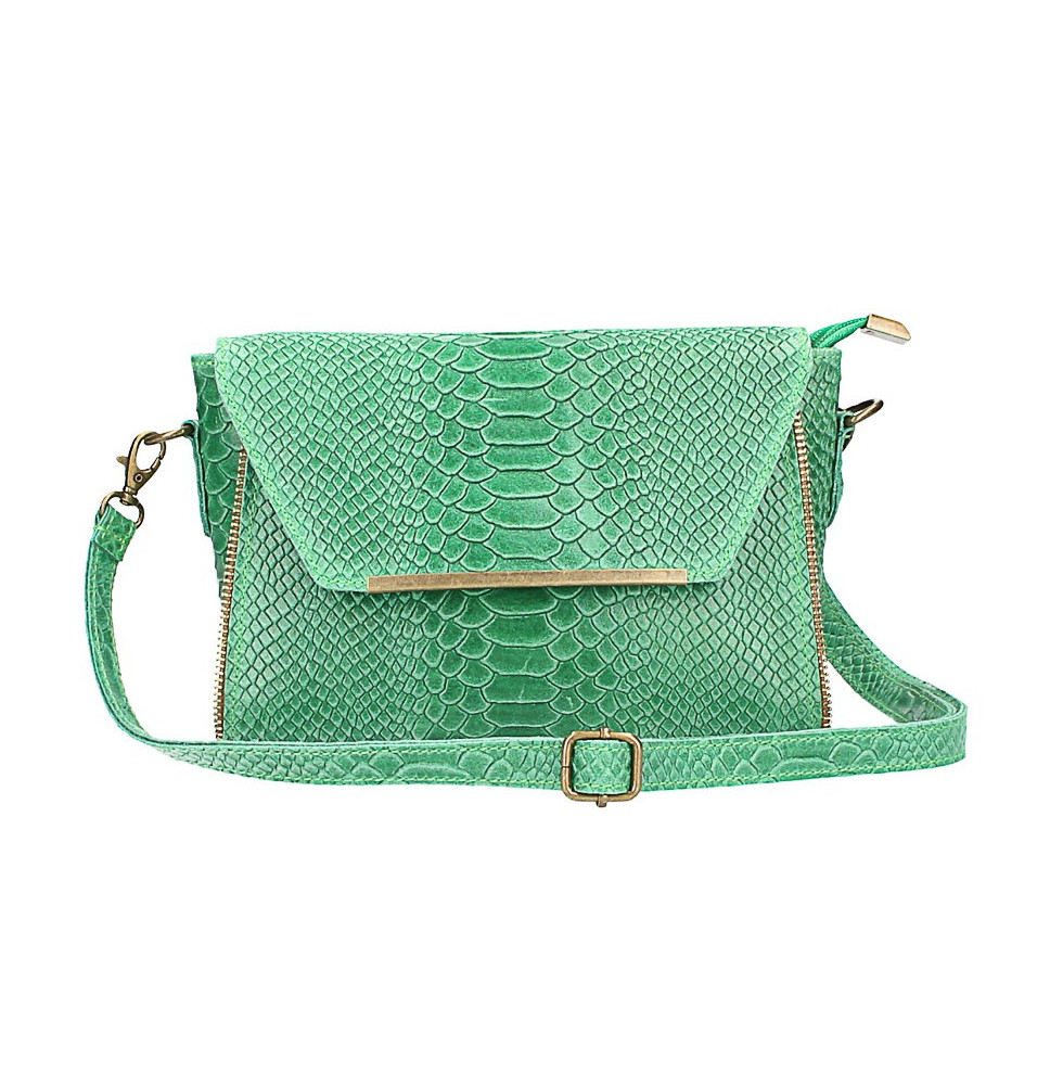 Bőr válltáska 528 zöld Made in Italy