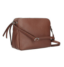 Bőr válltáska 517 barna Made in Italy