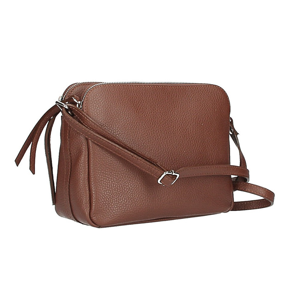 Bőr válltáska 517 barna Made in Italy