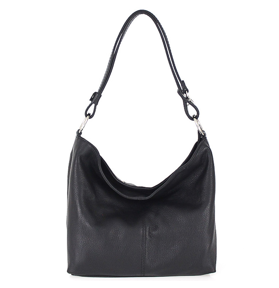 Bőr válltáska 729 fekete