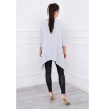 Női, megnövelt tunika MI8875 világosszürke