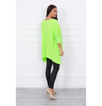 Női, megnövelt tunika MI8875 zöld neon