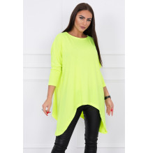 Női, megnövelt tunika MI8875 sárga neon